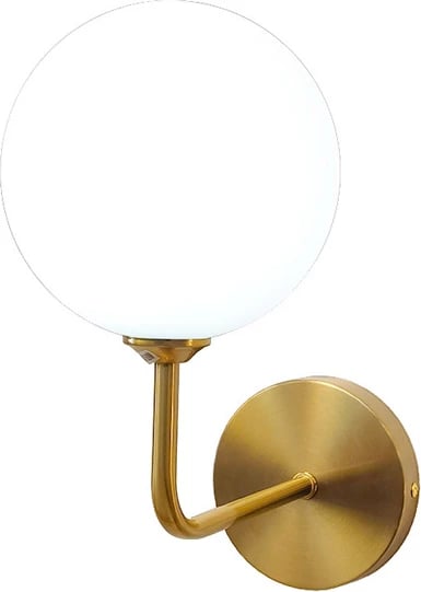 Llambë muri Cebron, metal ngjyrë ari-bardhë, 15x25x28cm