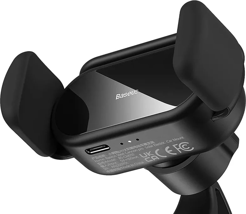 Mbështjellës Baseus Steel Cannon Pro, për veturë, me karikues diellor, i zi