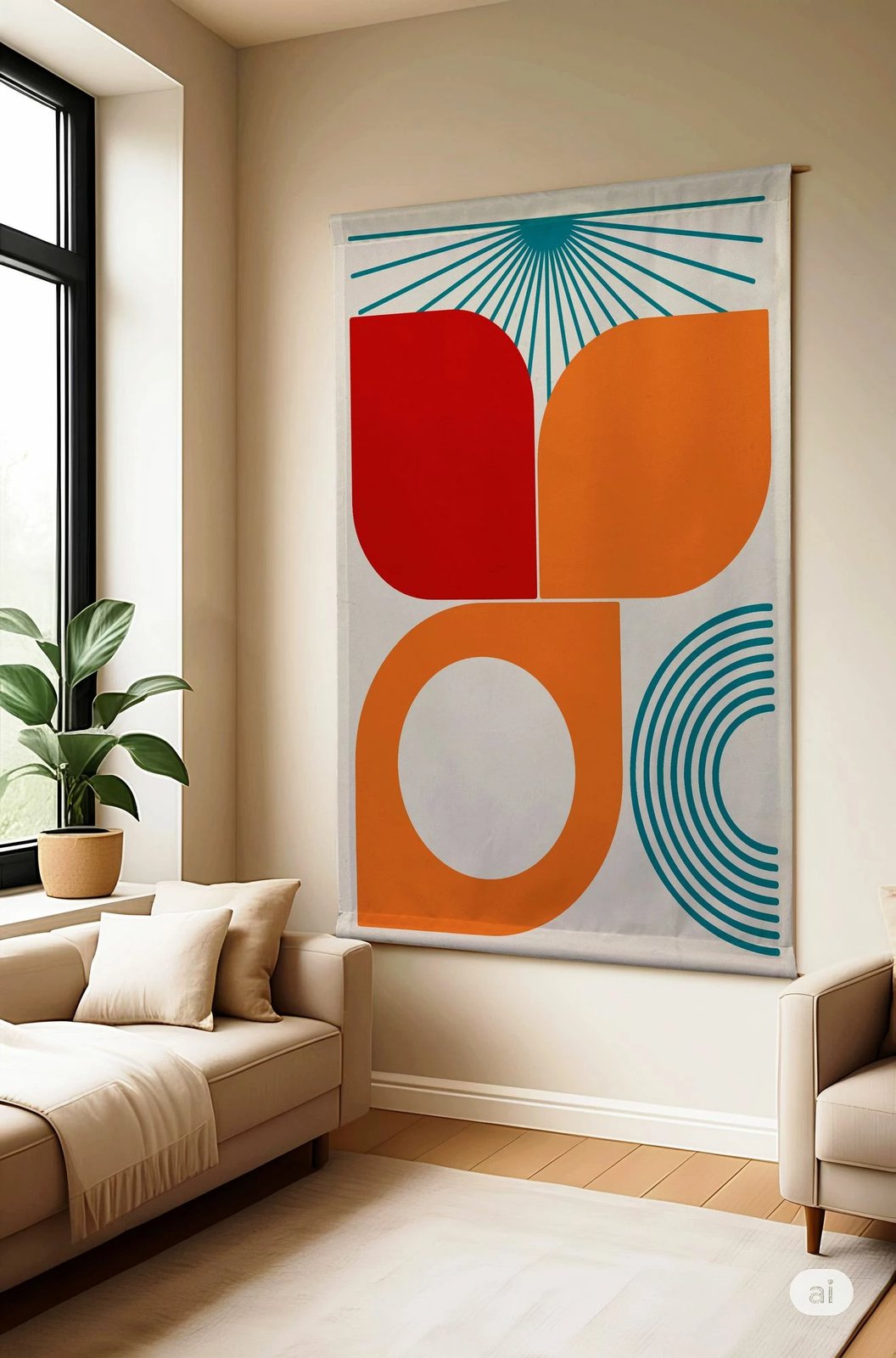 Pikturë dekorative poliestër, Wallity Polybaby 12, shumëngjyrëshe, 100x140cm