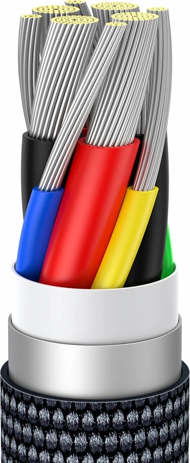 Kabllo USB-C në USB-C Baseus CAJY000701, 2m, 100W, e zezë