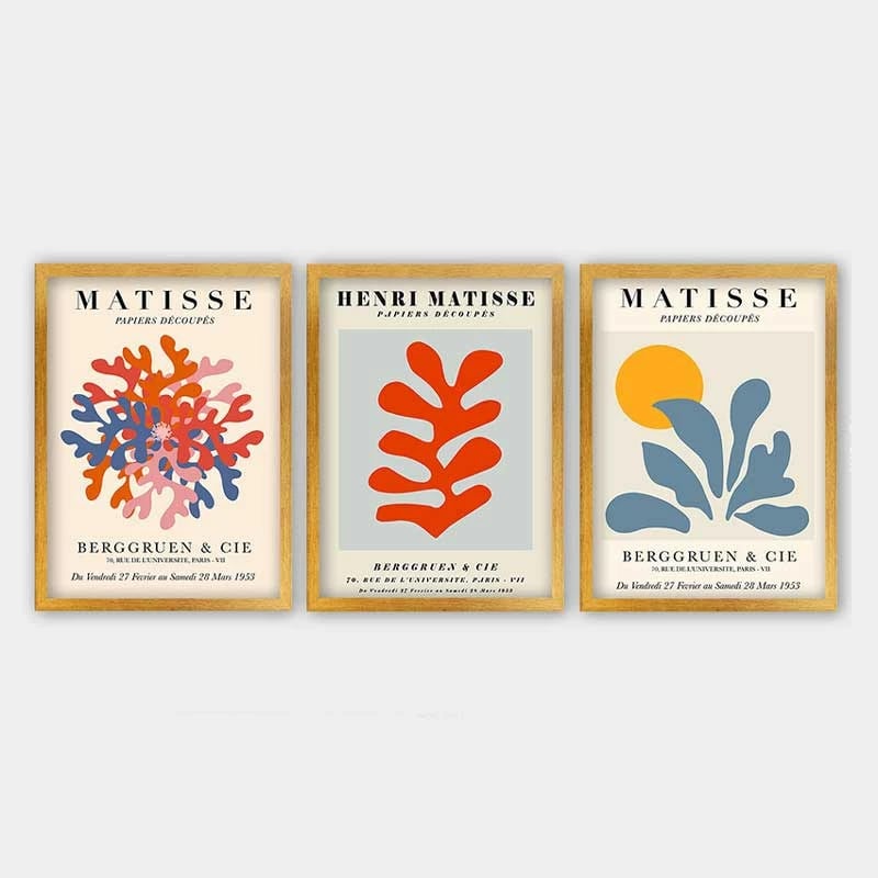 Piktura dekorative me kornizë, set prej 3 copash, Wallity, 3AC_UN161162 _3545