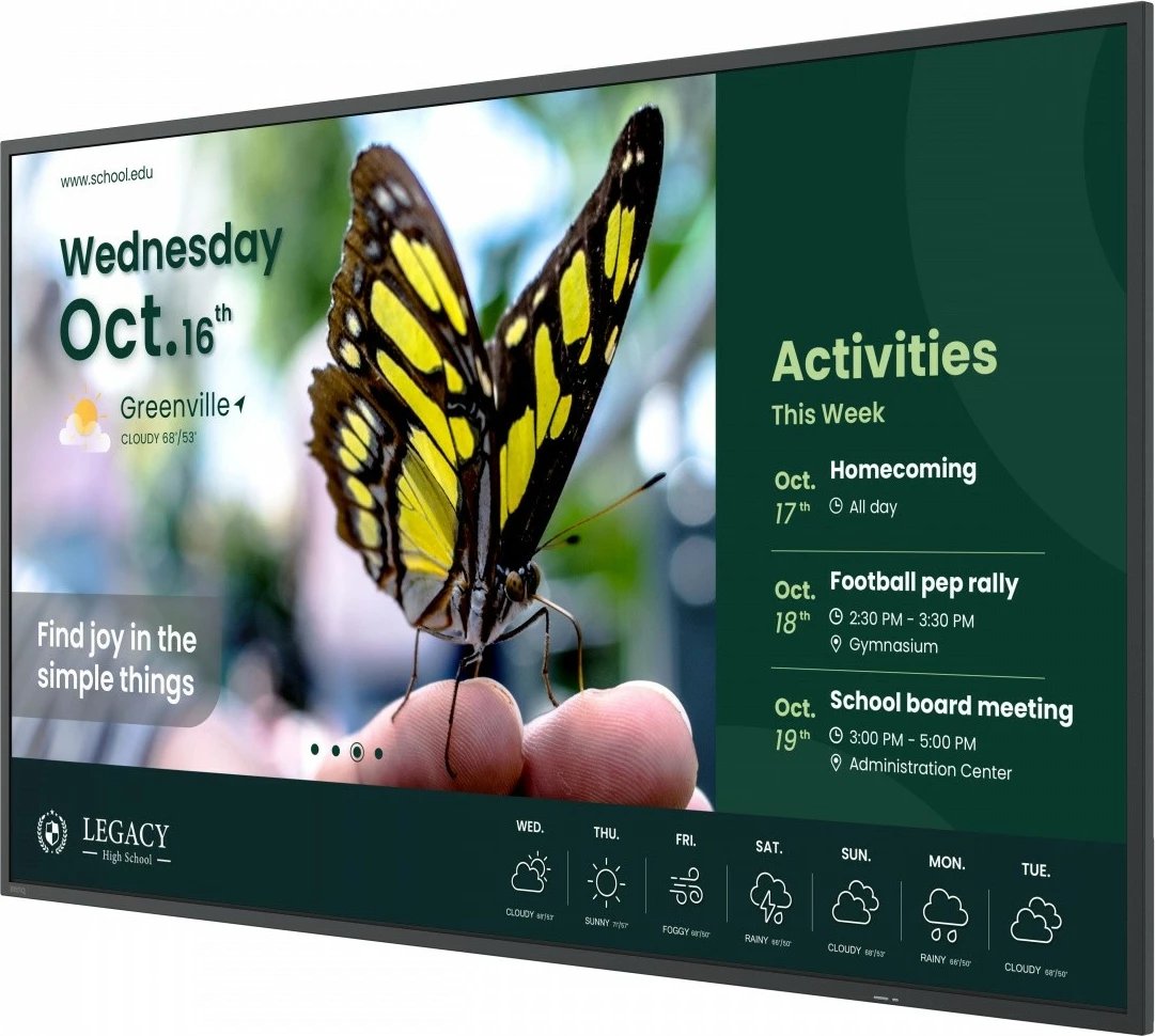 Monitor format i madh BenQ ST4304 43", 4K UHD, Android 14, 350 nit, altoparlantë, 2x HDMI, i zi