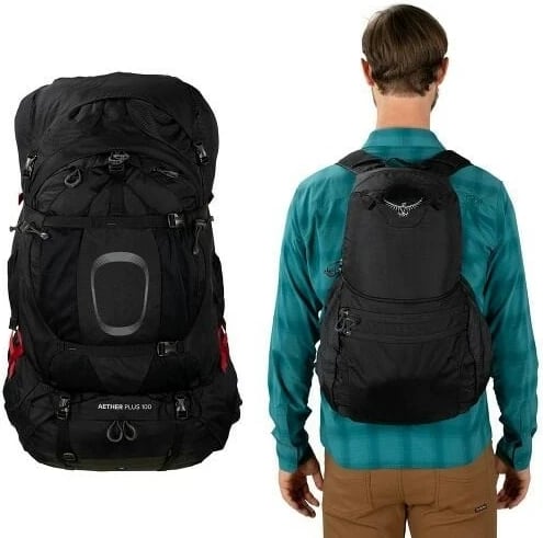 Çantë shpine Osprey Aether Plus 85, L/XL, E zezë