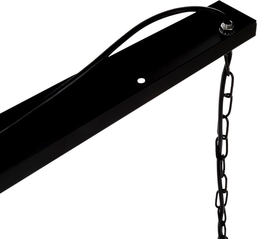 Llambë varëse tavani, kornizë metali e zezë, FH4128, 6 drita, 77.5x25x101 cm