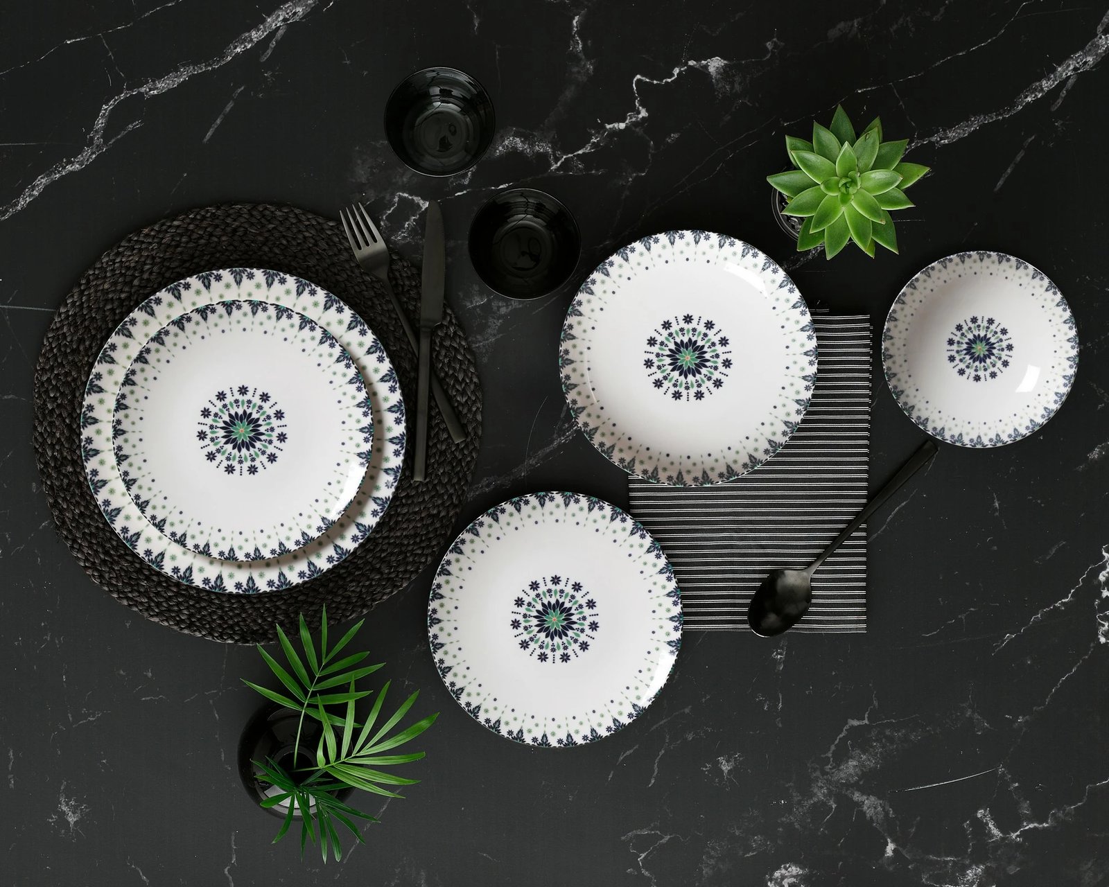 Set enësh për drekë (24 copë), Hermia, GBSATN24KY4E40552