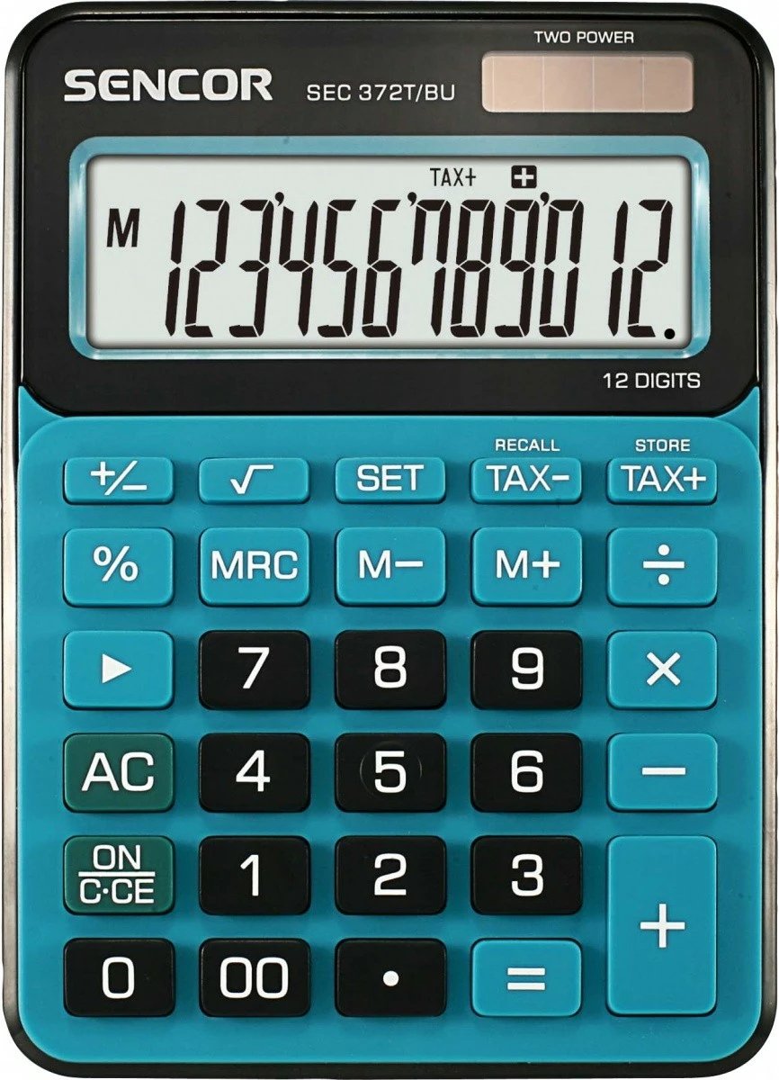Kalkulator desktop Sencor SEC 372BU, 12 shifra, Blu