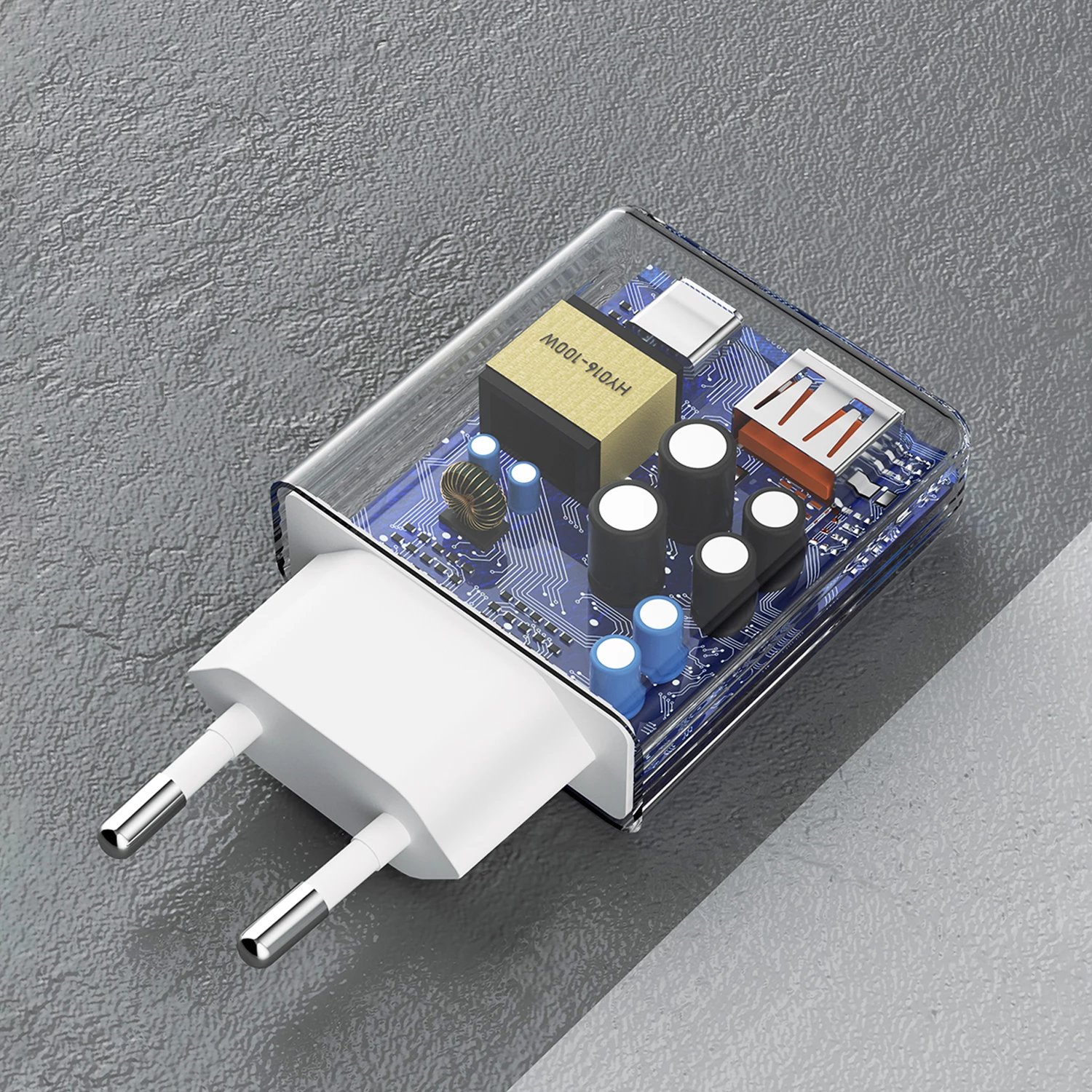 Karikues muri Dudao A30EUT GaN 30W me 2 porta USB-A/USB-C dhe kabllo USB-C në USB-C, Bardhë Karikues muri Dudao A30EUT GaN 30W me 2 porta USB-A/USB-C dhe kabllo USB-C në USB-C, Bardhë