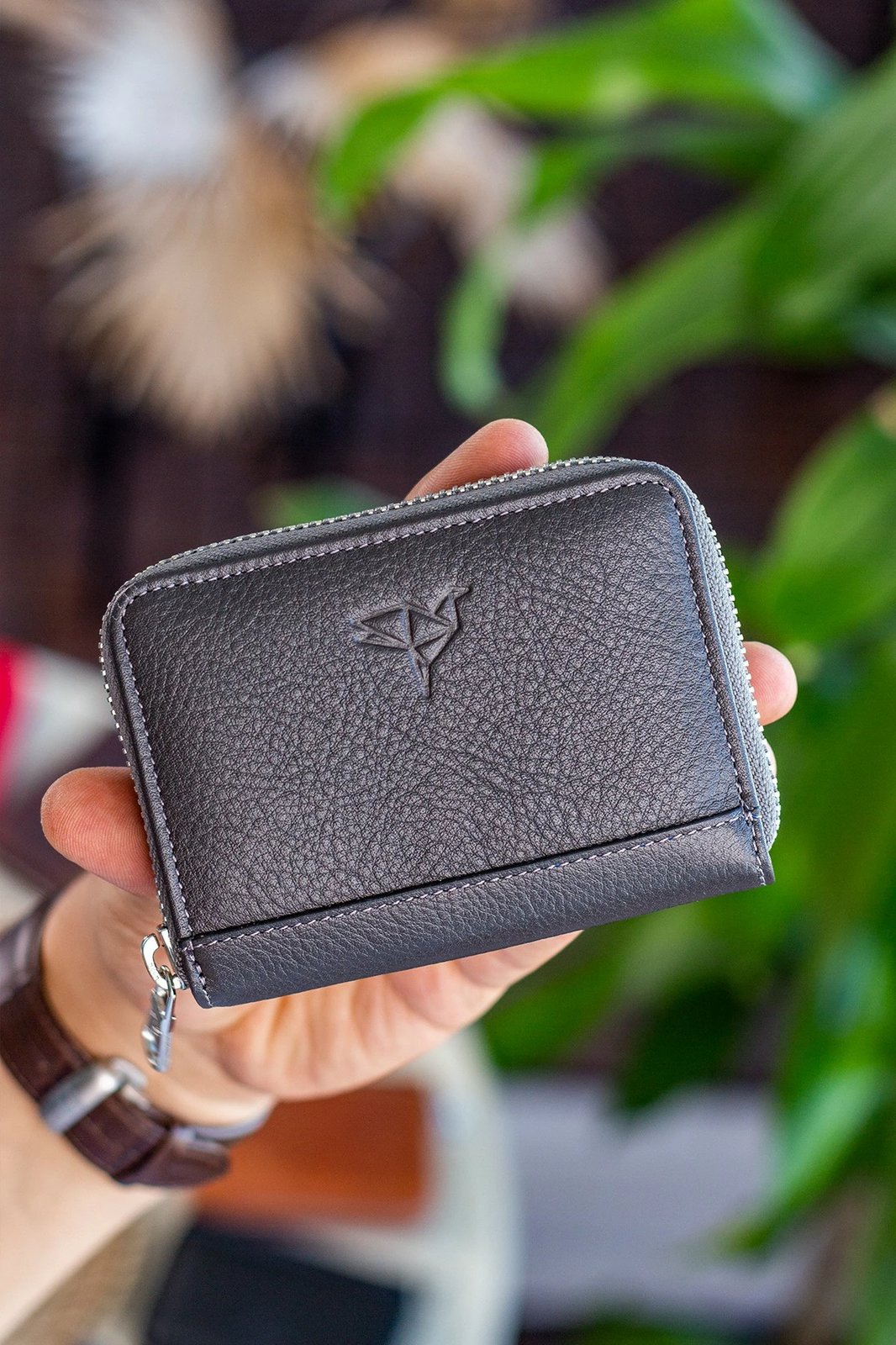 Portofol unisex Zoozie Bags Sydney, ngjyrë antracit