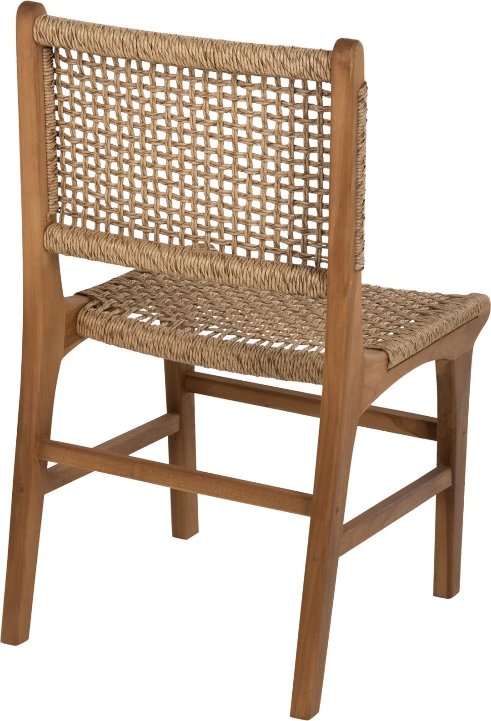 Karrige ngrënieje NESHA, dru TEAK dhe litar VIRO, 46x57x86H cm