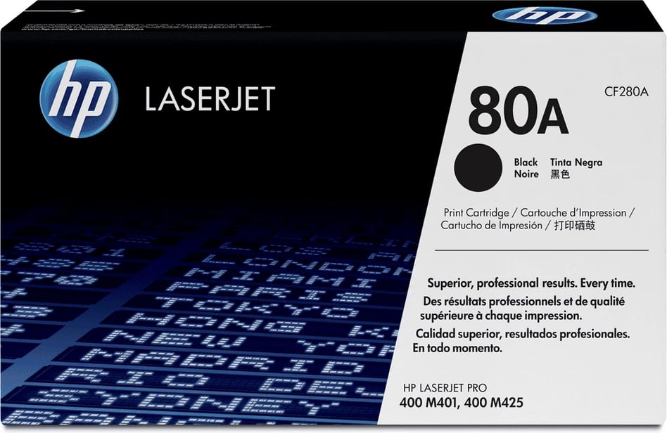 Toner HP 80A CF280A, rendiment 2700 faqe, standard, e zezë