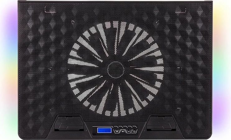 Ftohës laptopi, Tracer, TRASTA46405 Gamezone Wing, 17.3 inch, RGB LED 7 mënyra, ventilator 185 mm deri 800 rpm, 5 kënde + panel LCD 6 shpejtësi, USB hub 2 porta, i zi