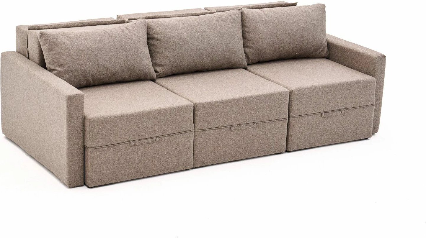Divan-krevat treshe, Atelier del Sofa, Saros, ngjyrë kafe