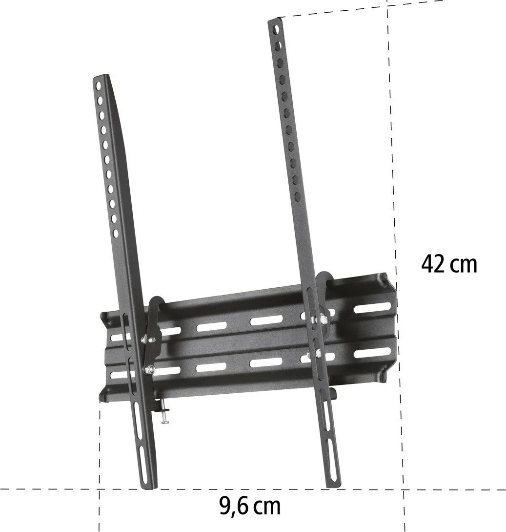 Mbajtës muri për TV Hama 220810, për LCD/LED 32-65 inç, VESA 400x400, Çelik, i zi