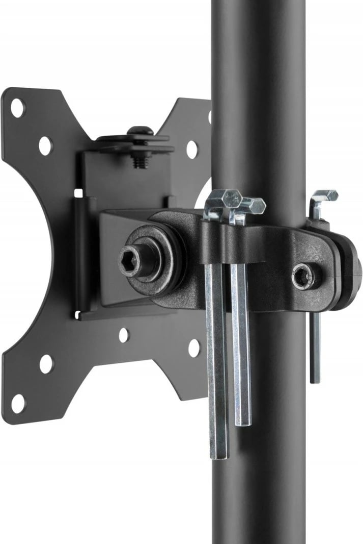 Stacion pune mobil Digitus DA-90374 me mbajtës monitori, tastiere/mausi dhe PC, rregullim lartësie, i zi