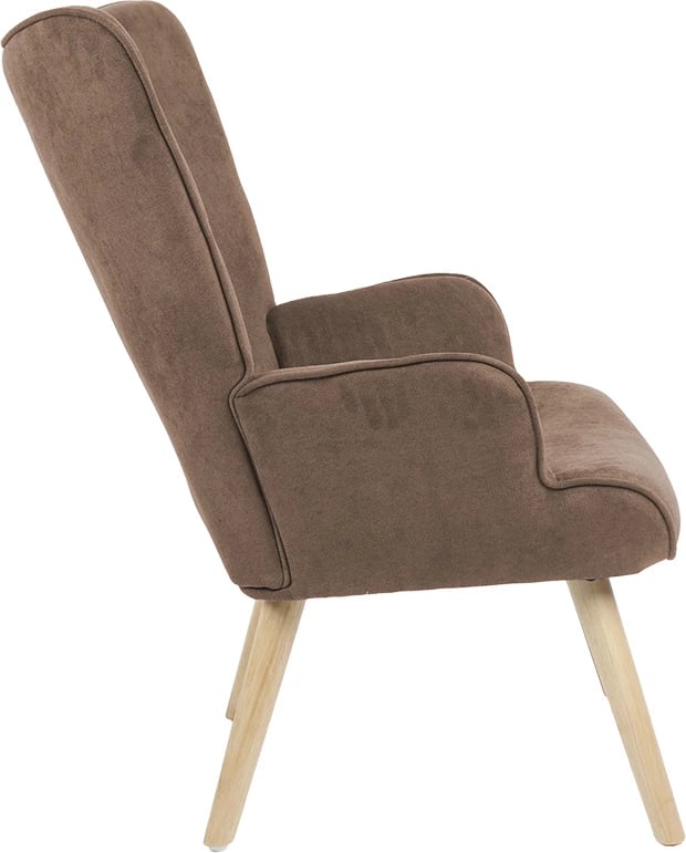 Karrige Fluffy, material stof, ngjyrë kafe-natyrale, 75x69x96cm