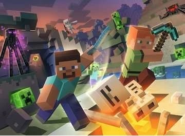 Puzzle fëmijësh Ravensburger Minecraft 100 pjesë XXL, shumëngjyrësh