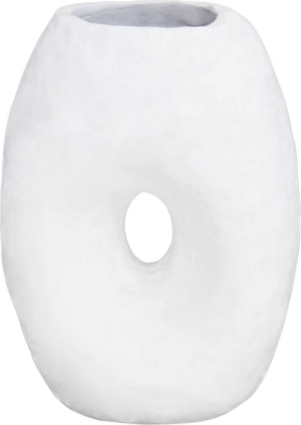 Vazo dekorative tavoline NAMENTIS, terrakotë, ngjyrë e bardhë, FH4673.02L, 26.5x16x36.5cm