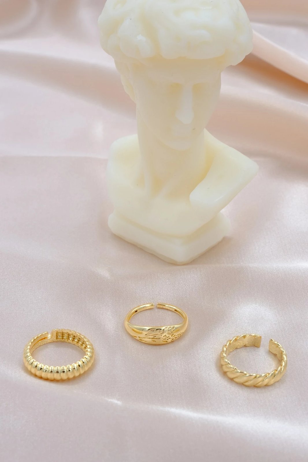 Set unazash Jumeon, ngjyrë ari, 3 copë