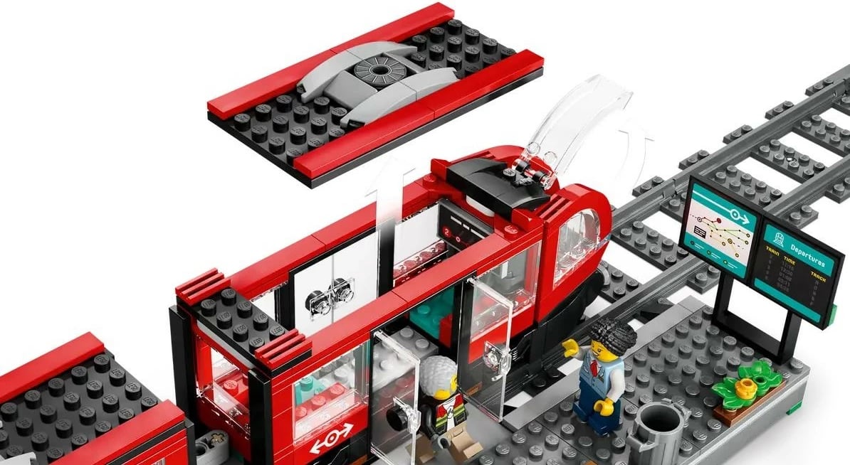 Set lodrash LEGO City Urban Tram me stacion, 60423, 811 pjesë