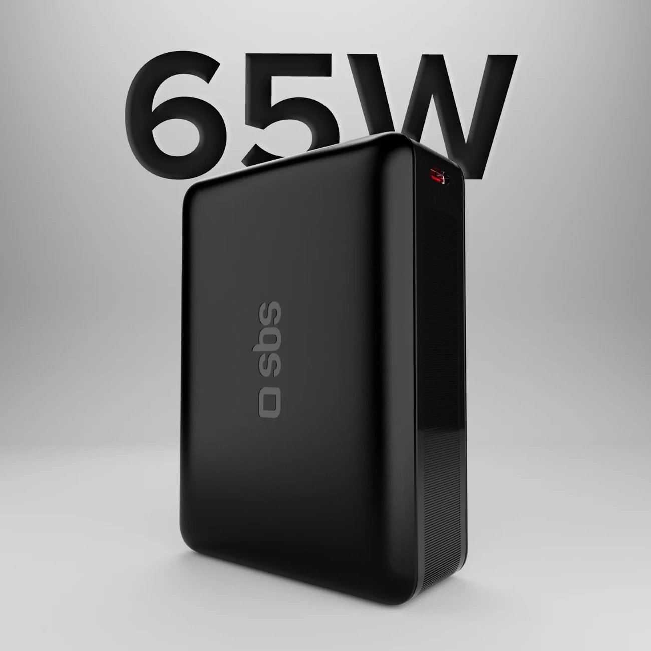 Powerbank SBS 20000mAh 65W PD AFC me USB-C/USB-A, e zezë