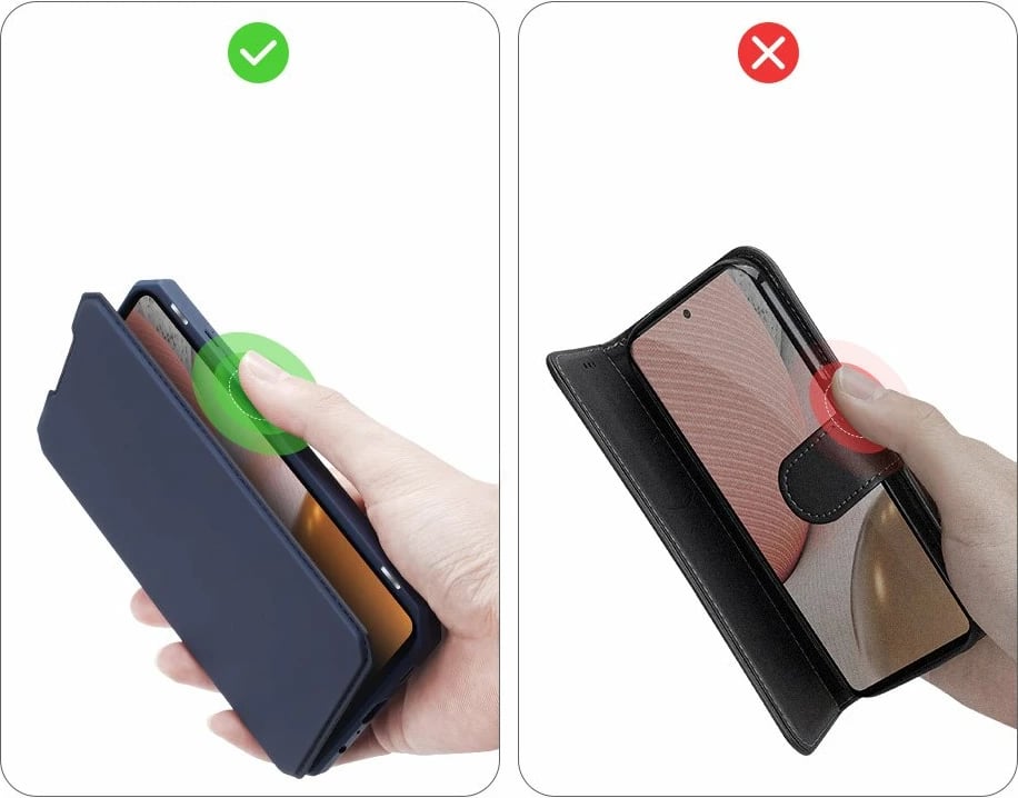 Mbështjellës Dux Ducis Skin X për Samsung Galaxy A72, me kapak, me mbajtëse, me portofol, Blu
