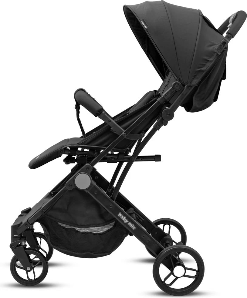 Karrocë golf, Baby Mix, Bimelo, alumini, palosje me një dorë, deri 22 kg, 7.4 kg, me mbulesë këmbësh, e zezë