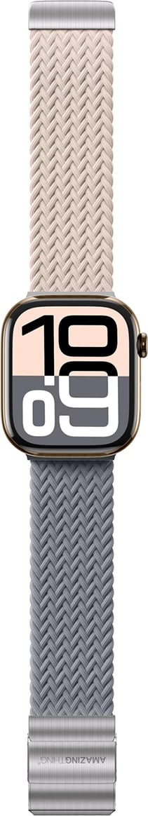 Set rripash AmazingThing Blend Band për Apple Watch 45/46/49mm, rozë-gri/rozë, 2 copë