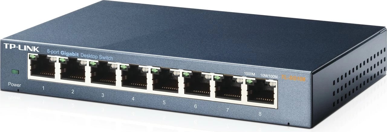 Switch TP-LINK TL-SG108, 8 porte Gigabit, Desktop