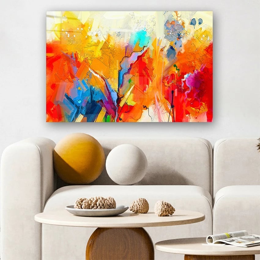 Pikturë dekorative prej xhami të temperuar, shumëngjyrëshe, CAM1040210842 - 50x70cm