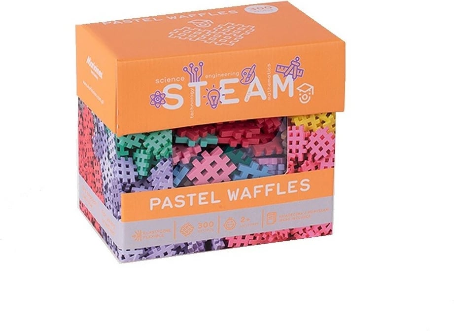 Blloqe ndërtimi Marioinex Waffle Mini Pastel, 300 pjesë, plastikë, shumëngjyrëshe, set