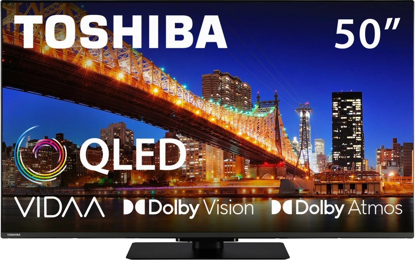 Televizor QLED Toshiba 50QV3F63DG, 50 inç, Ultra HD 4K, Smart TV, i zi