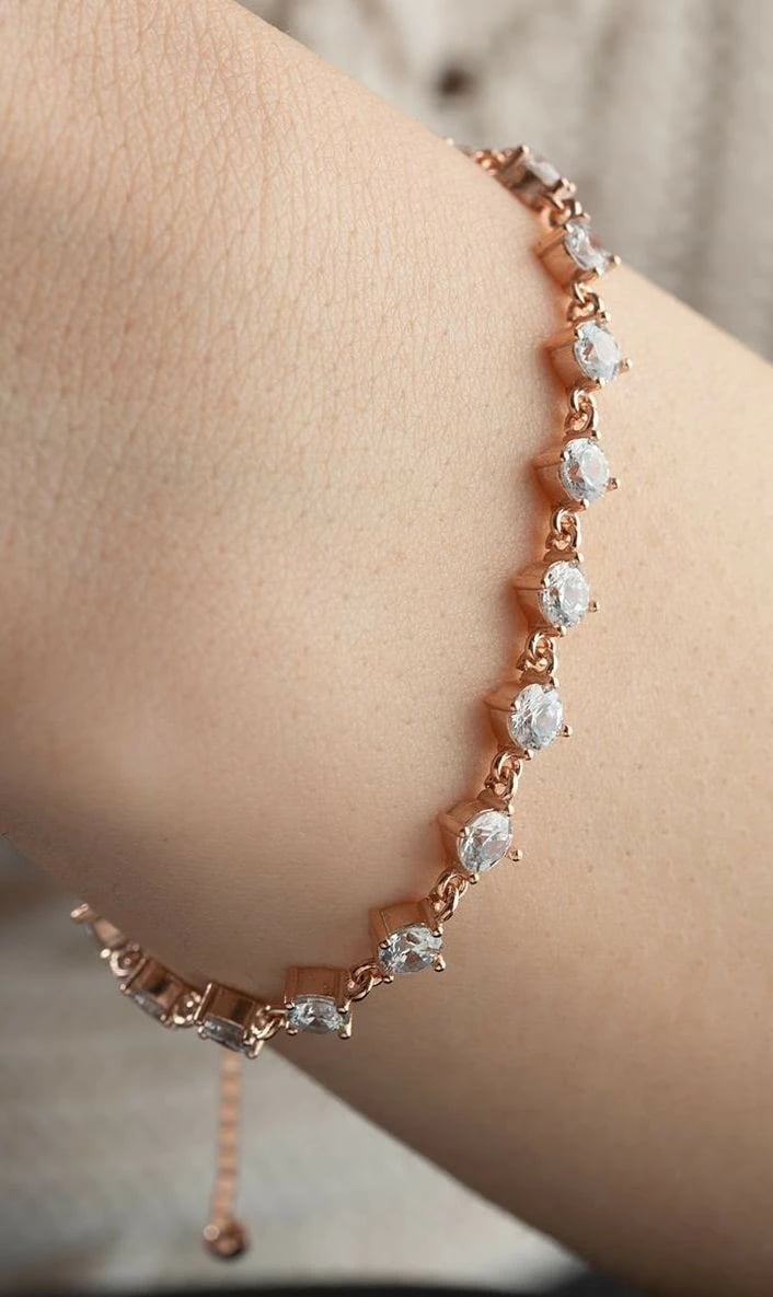 Byzylyk argjendi Jumeon, ngjyrë rozë dhe e bardhë, NRZ999376