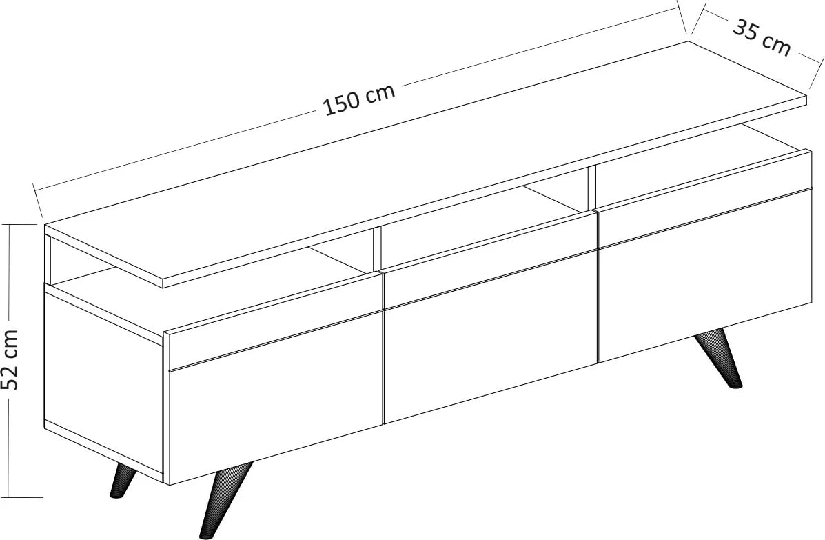 Komodë TV Hanah Home, Berlin 150, antracit dhe lis
