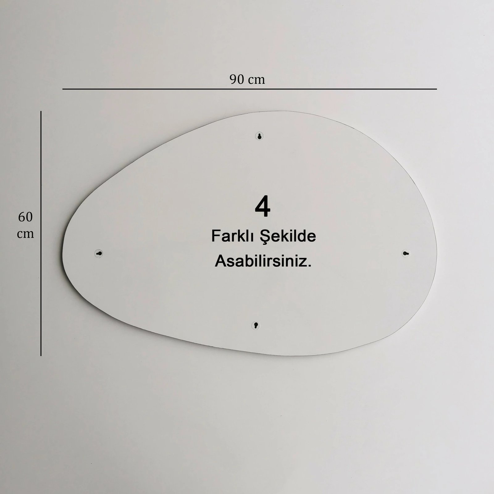 Pasqyrë e bardhë Porto Ayna, 90x60 cm