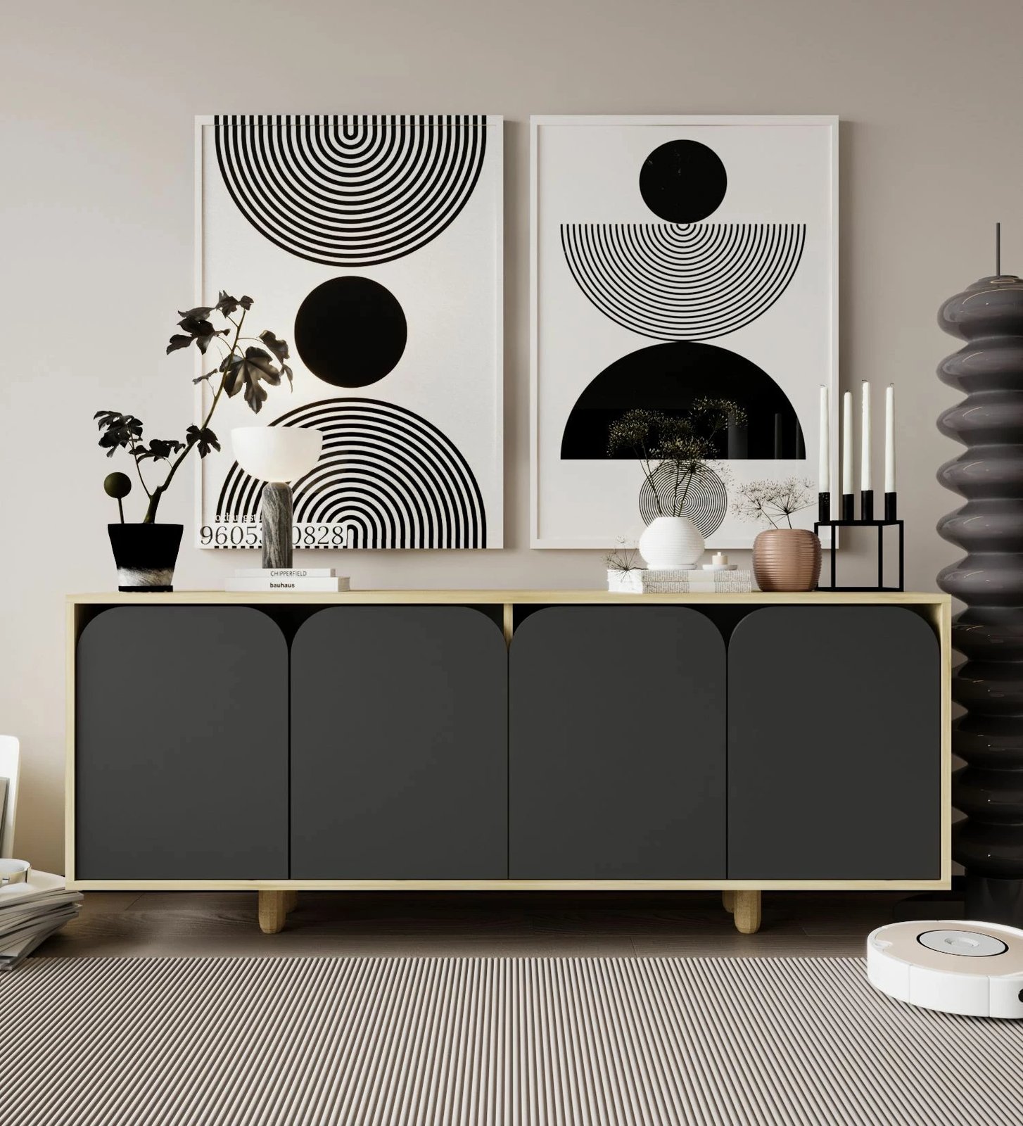 Konsol Skye Decor, Lazio Bohem 180, lis safir, antracit