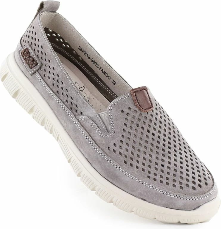 Këpucë lëkure për femra eVento, gri