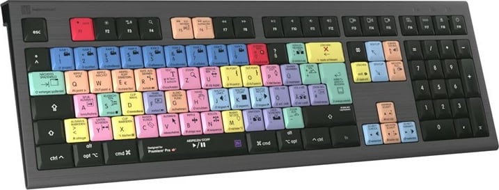Tastierë LogicKeyboard Astra 2 për Adobe Premiere Pro CC, Mac, DE layout