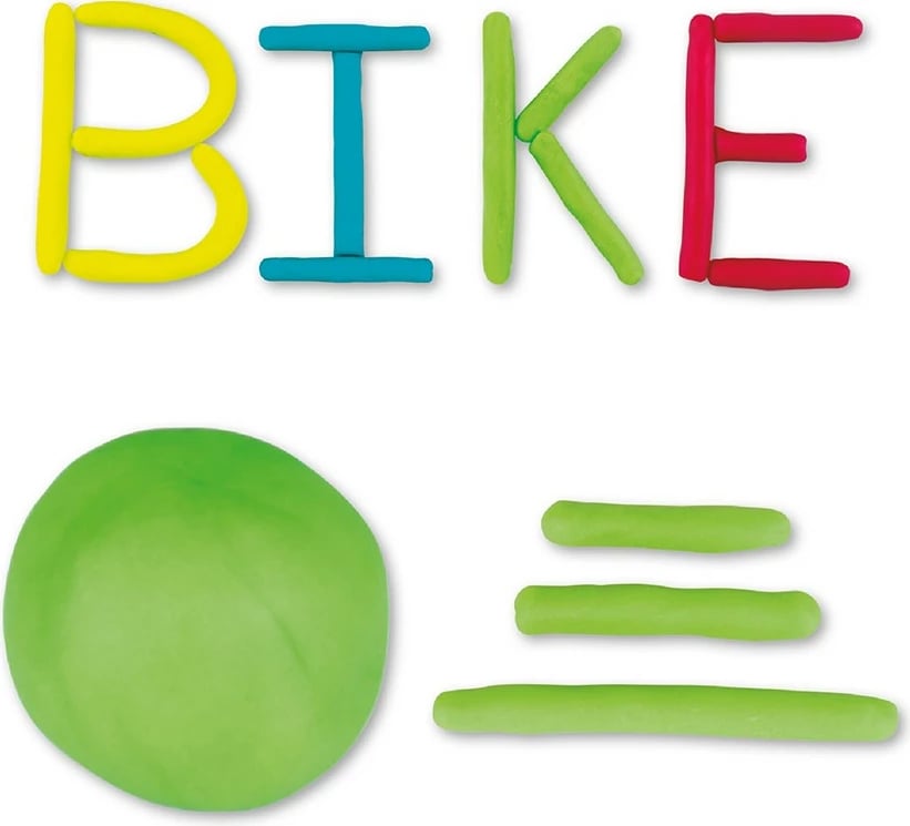 Set plasteline edukative ASKATO Plastusiowe Play Set - Letters, shumëngjyrëshe