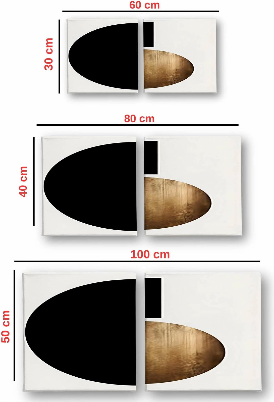 Pikturë dekorative në kanavacë (2 copë), Wallity, ASR_CNV2-10, 50x50