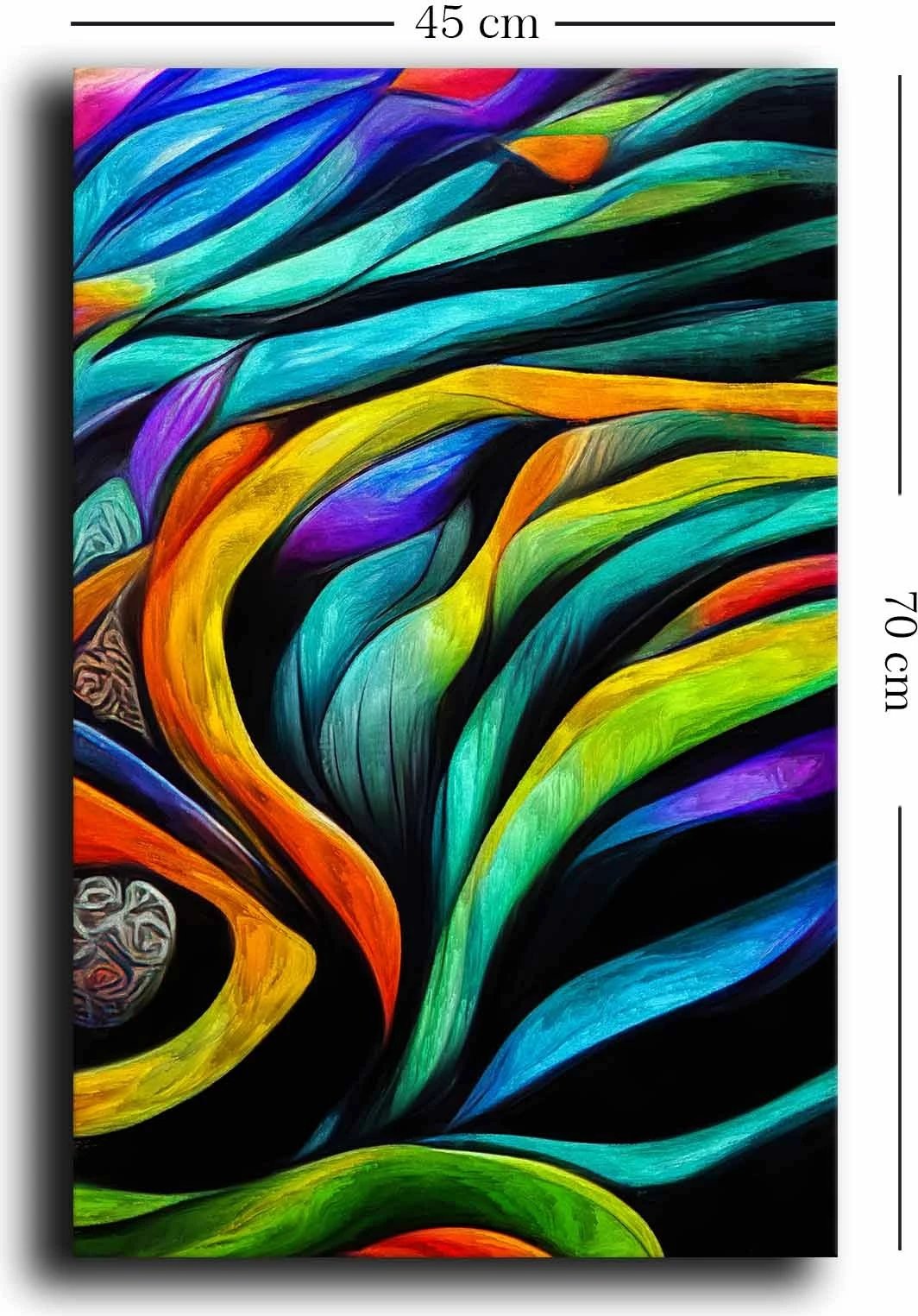 Pikturë dekorative në kanavacë, shumëngjyrëshe, 45x70cm, Wallity 4570NISC-001