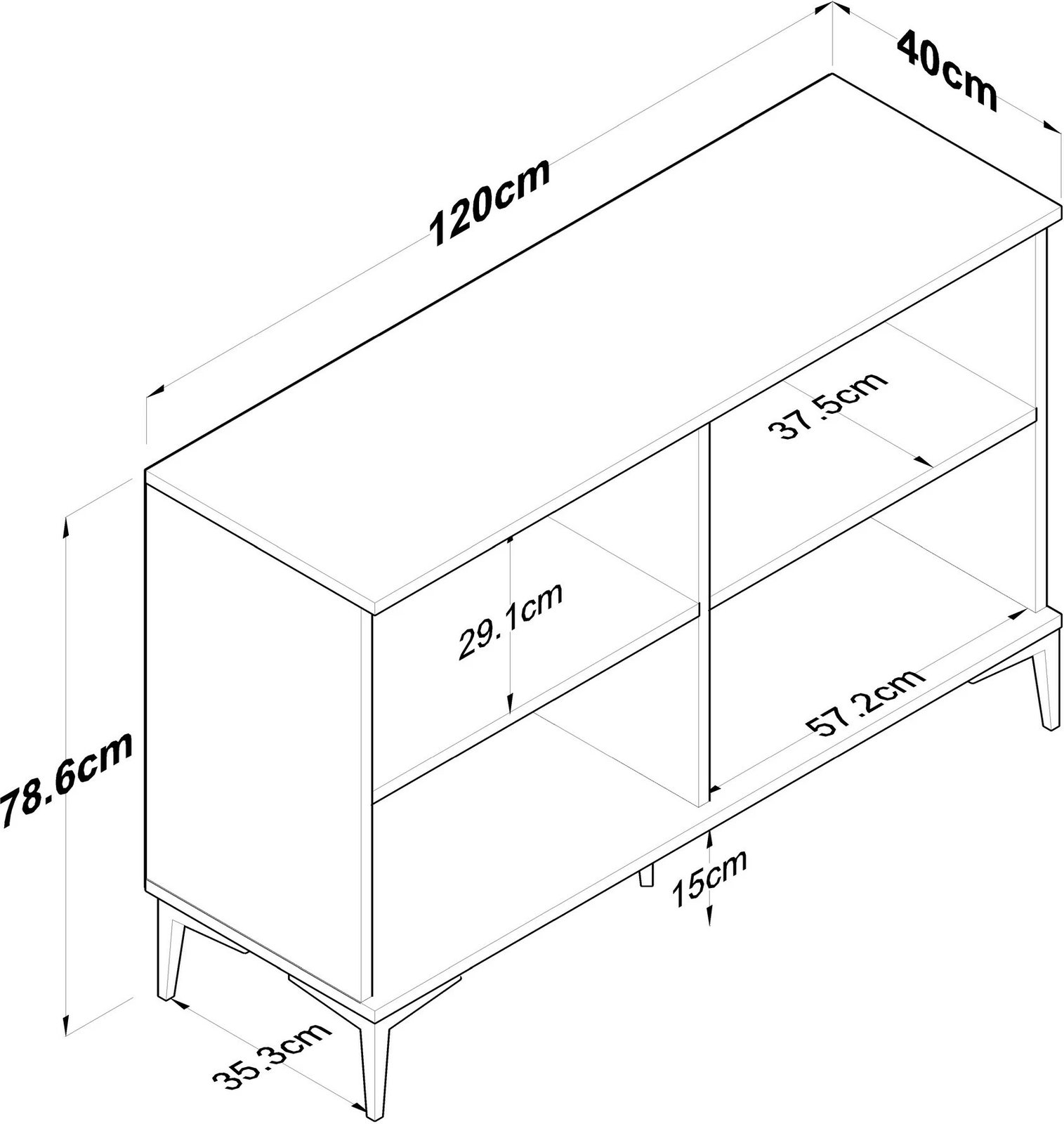 Dollap multifunksional, ngjyrë e bardhë dhe arre, Hanah Home JE162 - 3268
