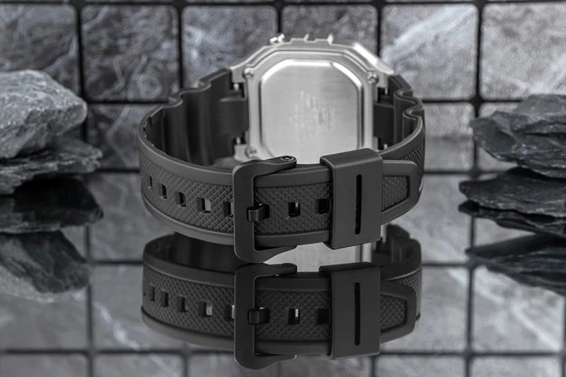 Orë dore për meshkuj Casio, e zezë