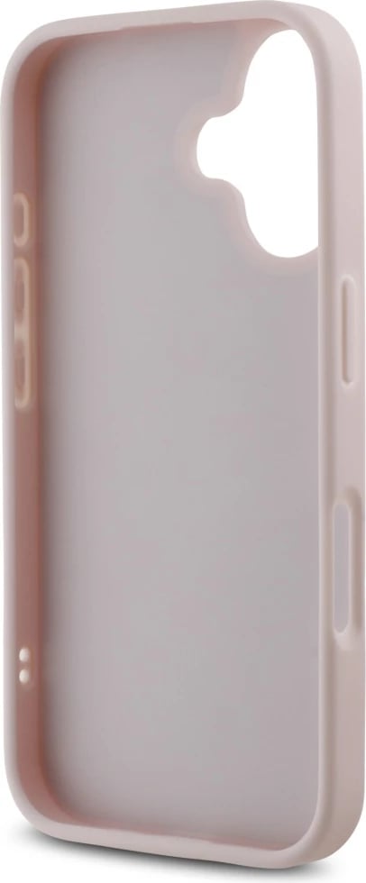 Mbështjellës Guess Quilted Metal Logo për iPhone 16, Rozë Mbështjellës Guess Quilted Metal Logo për iPhone 16, Rozë