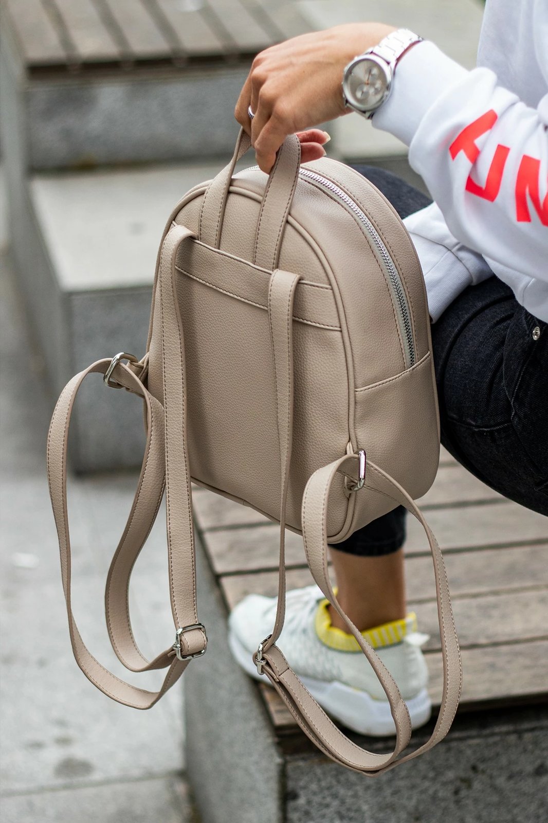 Çantë shpine Zoozie Bags Oslo, bezhë