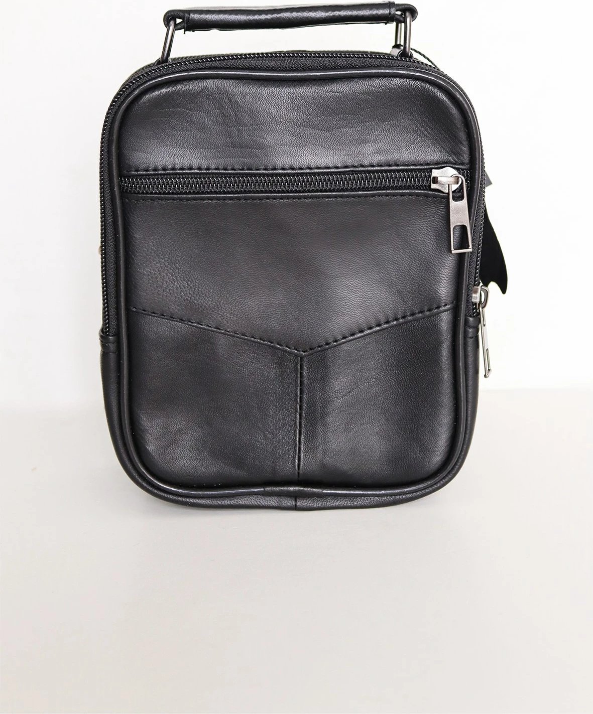 Çantë krahu prej lëkure, ngjyrë e zezë, Zoozie Bags, HDKELVEOM0002