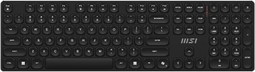 Tastierë + Maus wireless MSI FORGE K210, US layout, 2.4 GHz, DPI 1000–1600, bateri e rikarikueshme, e zezë, set 2 copë