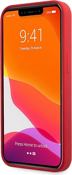 Mbështjellës Guess GUHCP13XLSLMGRE për iPhone 13 Pro Max 6.7", silikon, e kuqe Mbështjellës Guess GUHCP13XLSLMGRE për iPhone 13 Pro Max 6.7", silikon, e kuqe