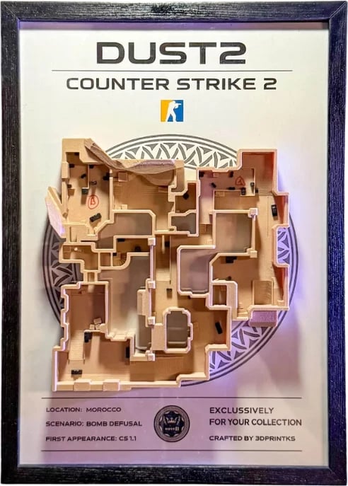 Kornizë CS2/CS:GO - 3D Map Dust2
