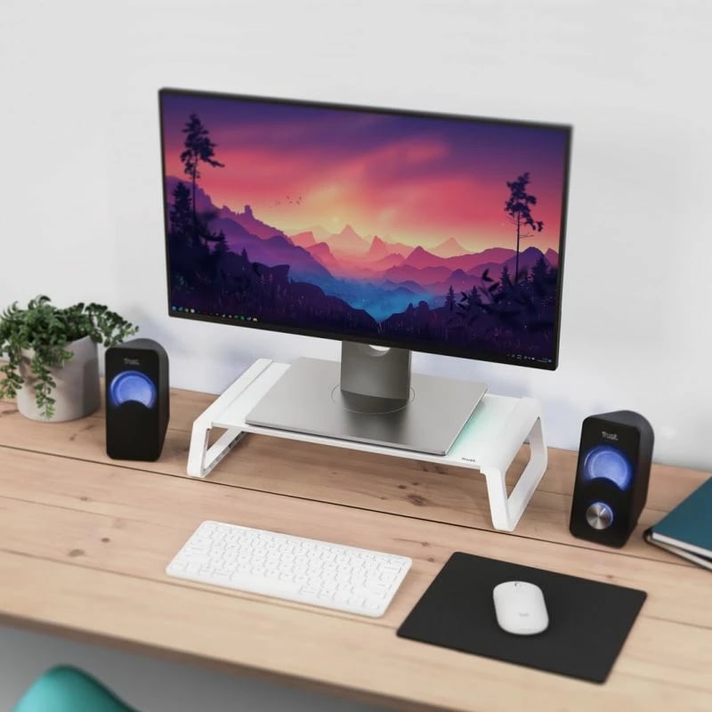 Mbajtëse monitori Trust, e bardhë