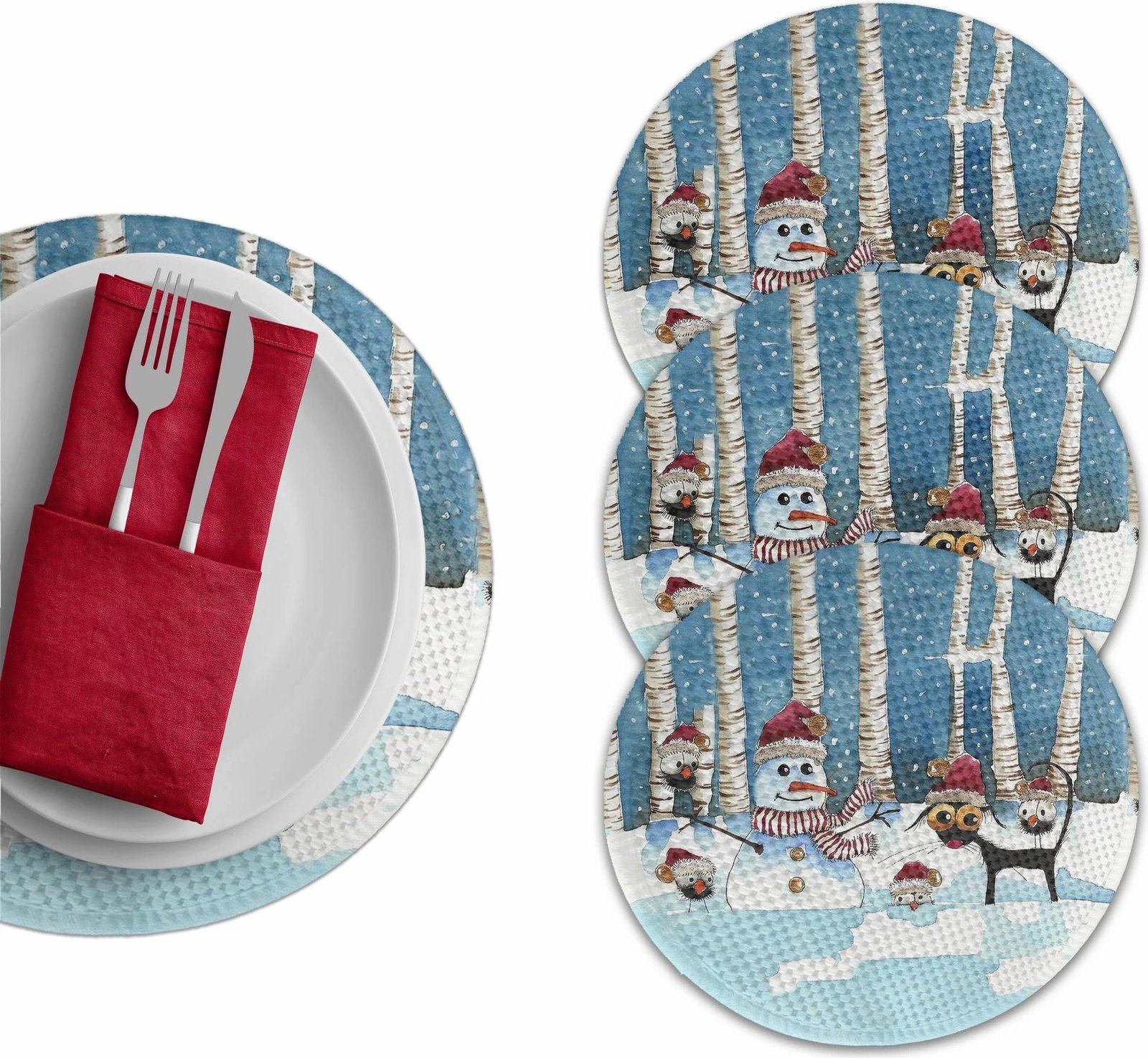 Set nënshtruesish tavoline Hermia Concept, shumëngjyrësh, 4 copë, 37cm